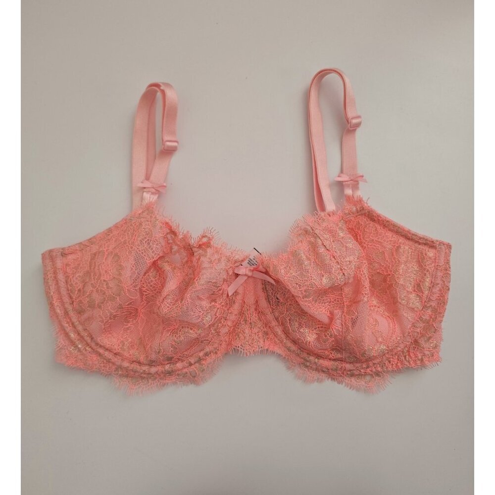 Victoria's Secret Push Up Without Padding Dream Angels Lace Underwire Bra 34DD